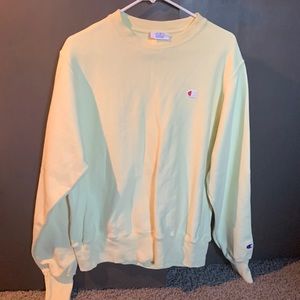 Yellow Champions Reverse Weave Crewneck - Size Small